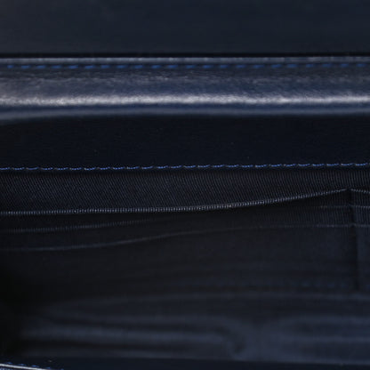 Chanel Caviar Quilted Boy Wallet On Chain WOC Navy 13 of 15