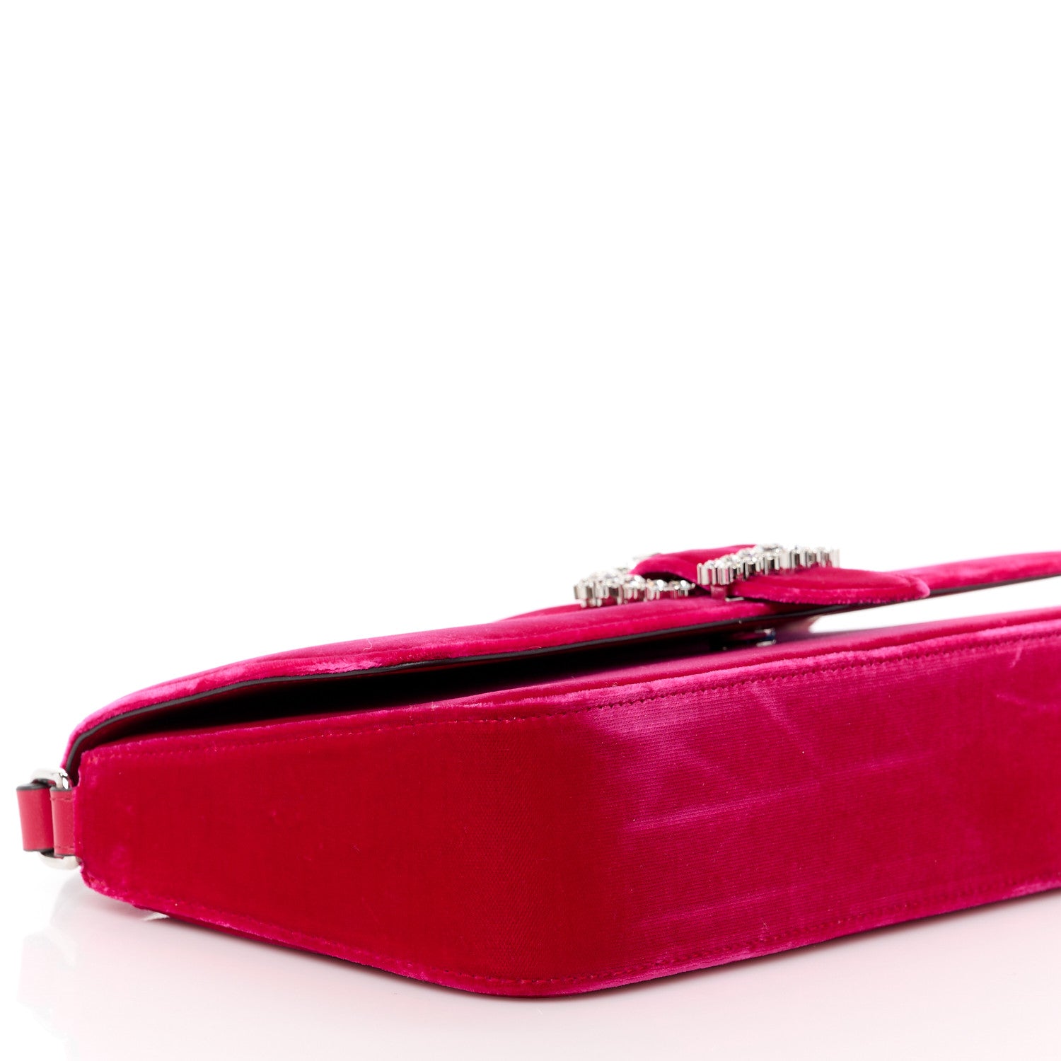 Jimmy Choo Velvet Crystal Cheri Shoulder Bag Royal Red 9 of 11