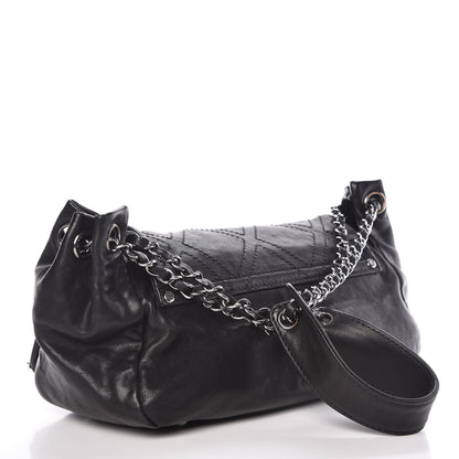 Chanel Calfskin Diamond Stitch Accordion Flap Black 3 of 12