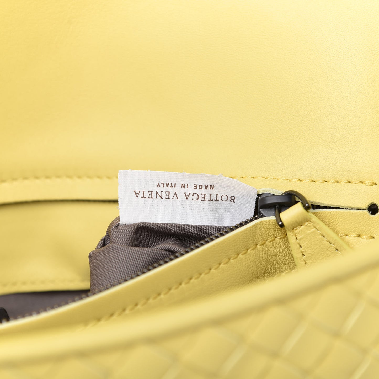 Nappa Intrecciato Dahlia Clutch Crossbody Moutarde