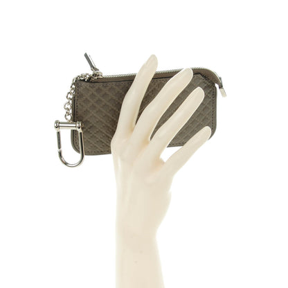 Gucci Calfskin Diamante Embossed Key Case Grey 2 of 7