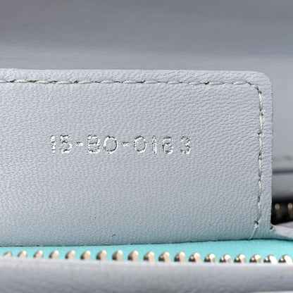 Christian Dior Lambskin Cannage Large Lady Dior Grey Turquoise 7 of 13
