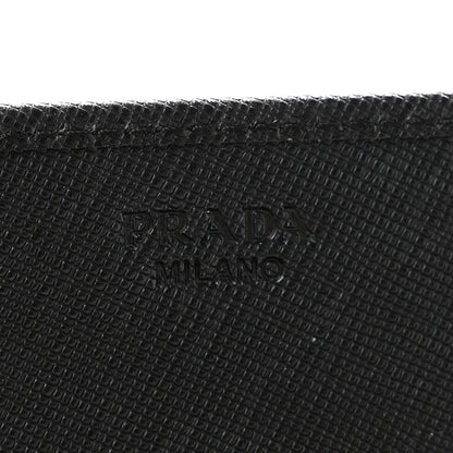 Prada Saffiano Metal Continental Flap Wallet Black 6 of 14