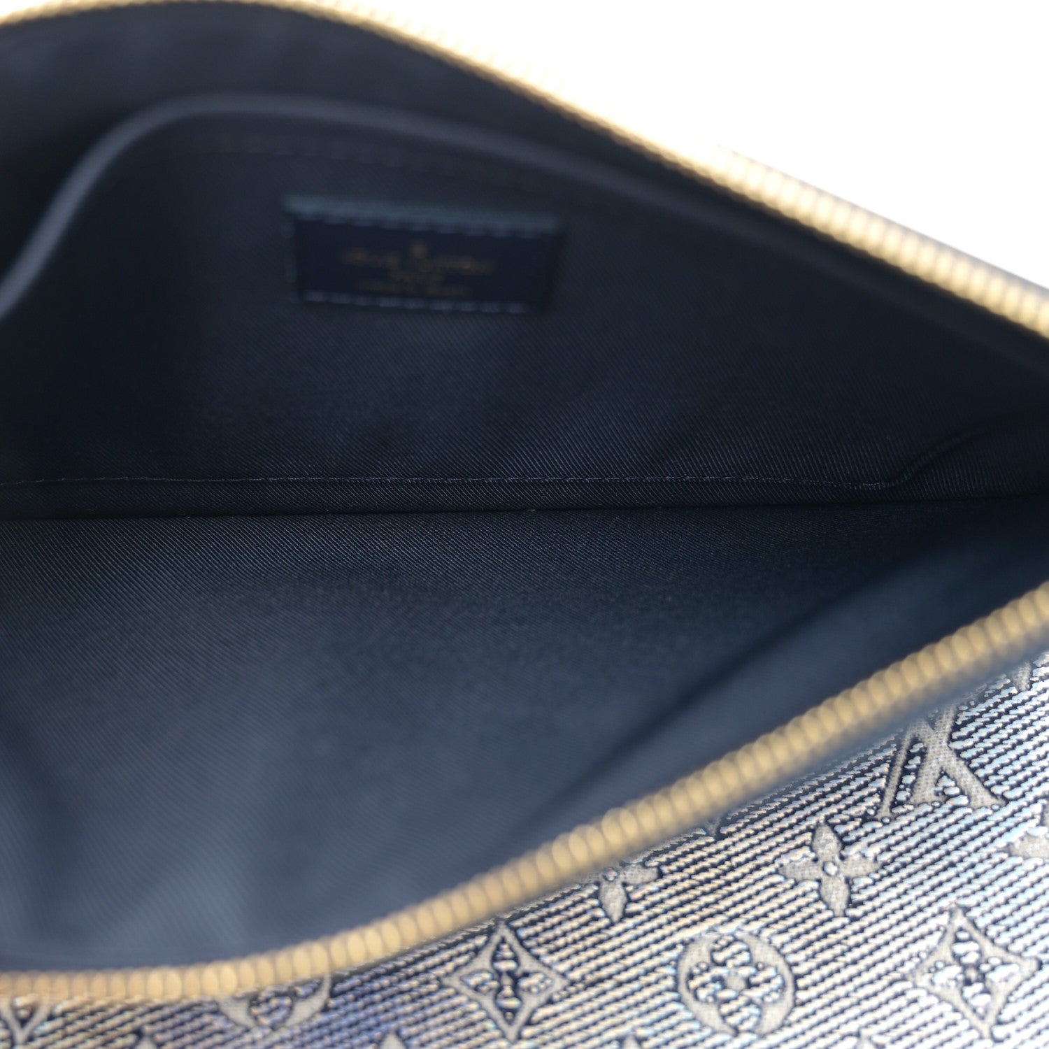 Louis Vuitton Monoglam Neverfull MM Blue 7 of 12