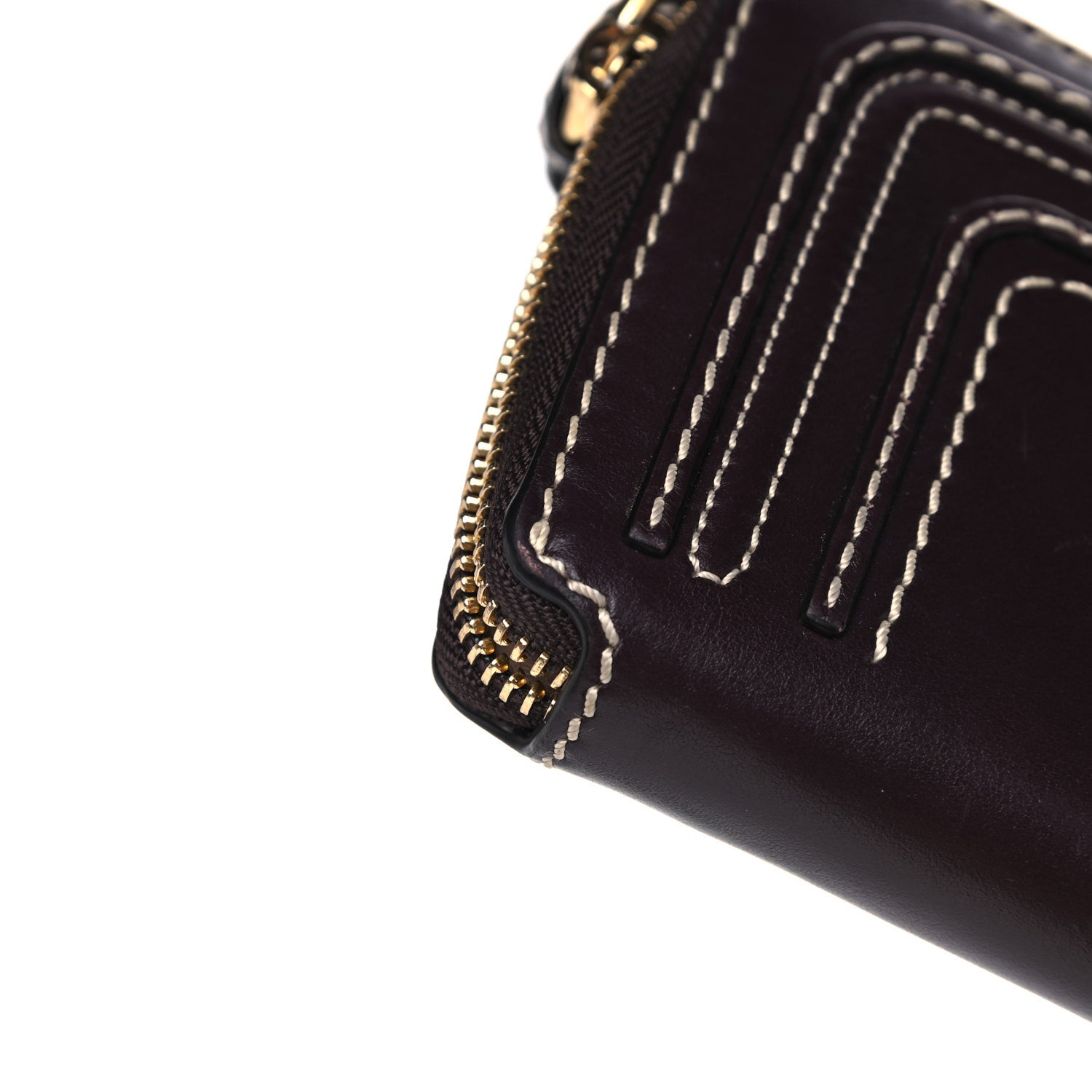 Chloe Calfskin Marcie Long Zip Around Wallet Black Raisin 14 of 15