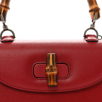 Gucci Shangai Calfskin Small Classic Bamboo Top Handle Bag Romantic Cerise 8 of 11