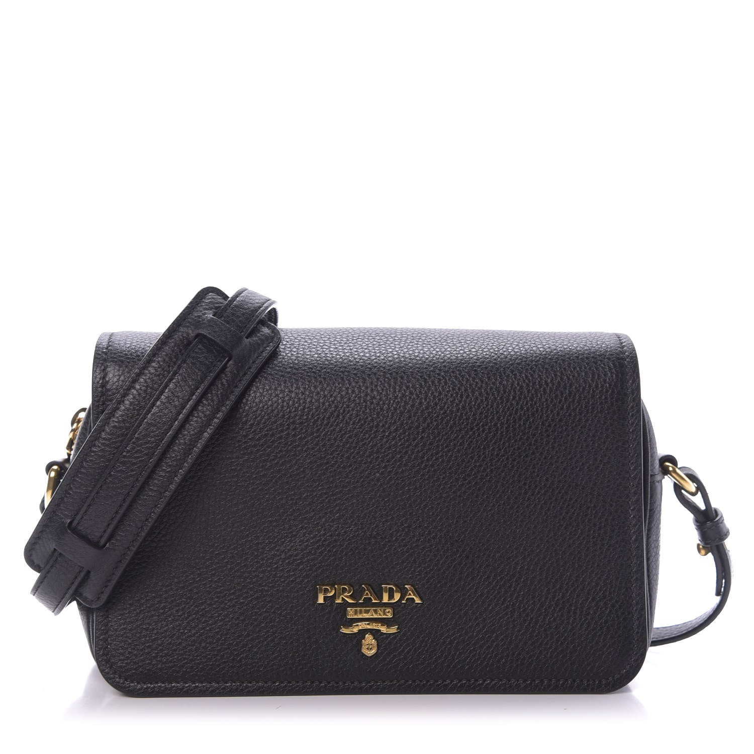 Prada Vitello Phenix Crossbody Bag Black 1 of 11