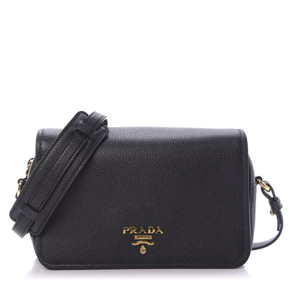 Prada Vitello Phenix Crossbody Bag Black 1 of 11