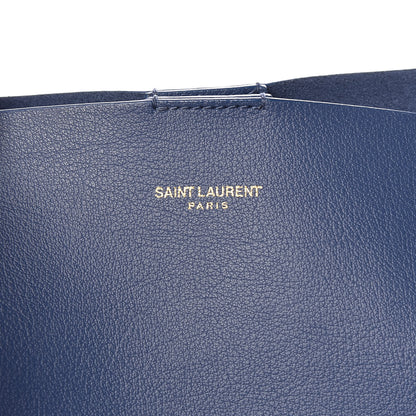 Saint Laurent Calfskin Large Shopping Tote Denim 9 of 11