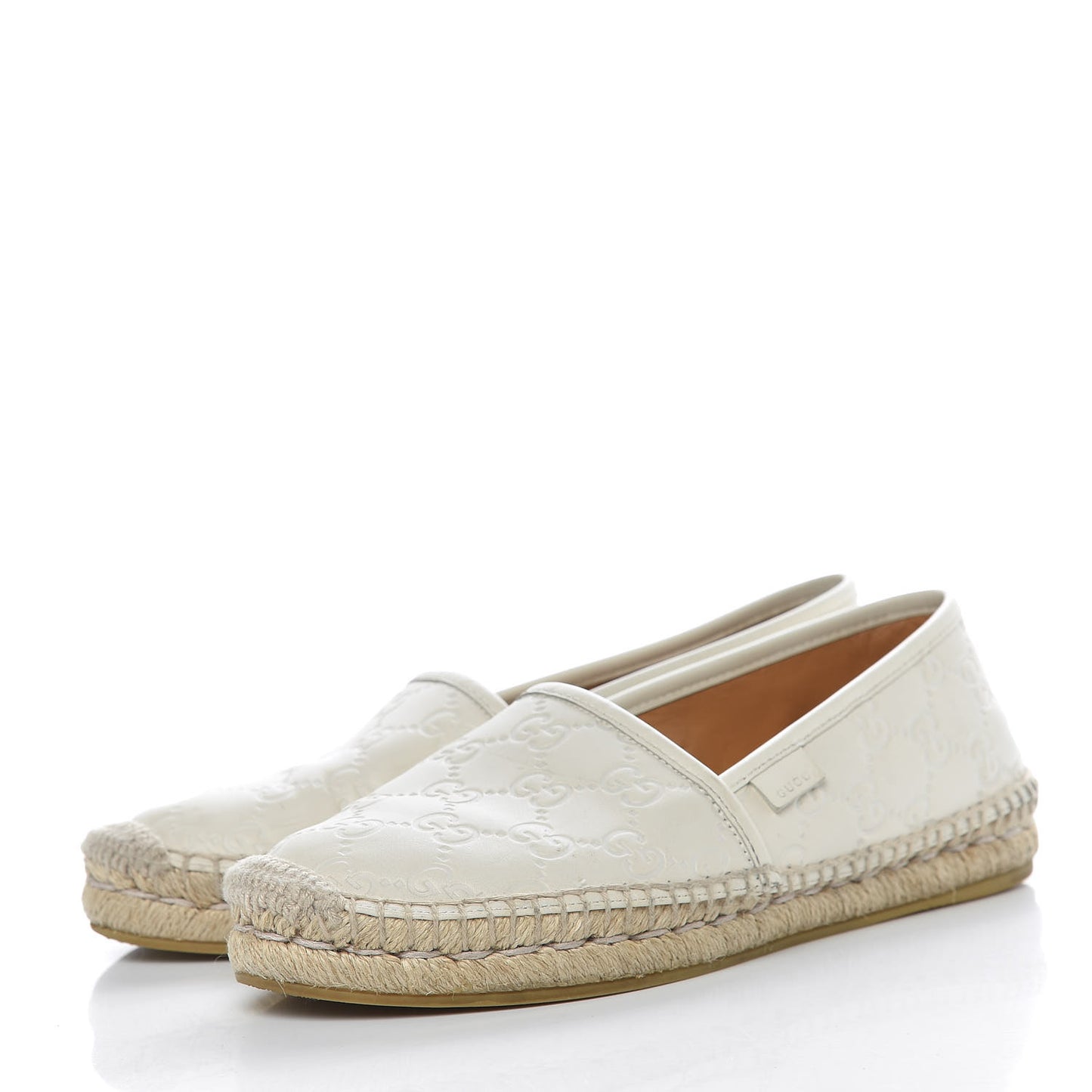 Guccissima Signature Espadrilles 37.5 Mystic White