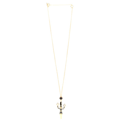 Hermes Metal Enamel Artificier Pendant Necklace Orfevre 3 of 8