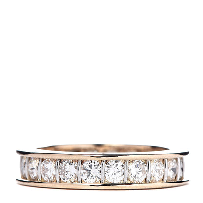 Cartier 18K Yellow White Gold Diamond 4mm Ballerine Wedding Band Ring 49 4.75 3 of 6