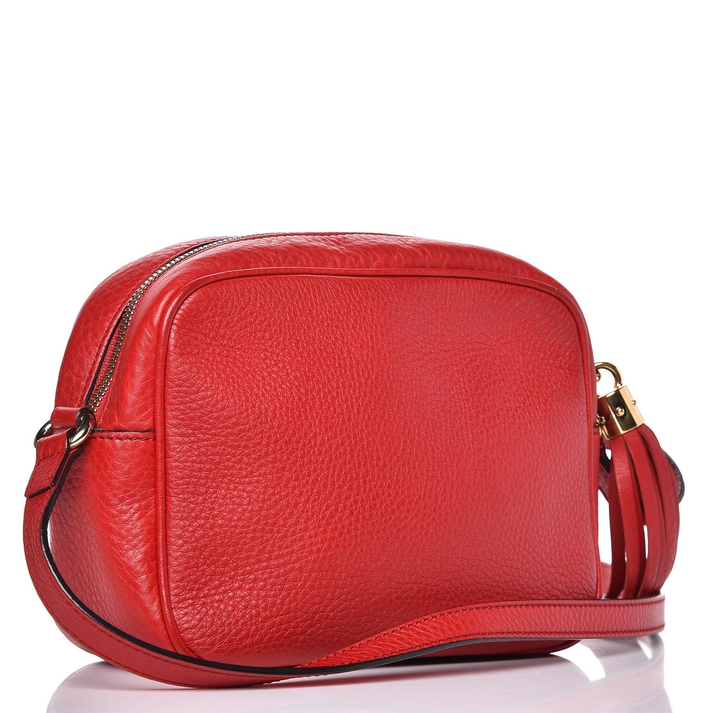 Pebbled Calfskin Small Soho Disco Bag Tabasco Red