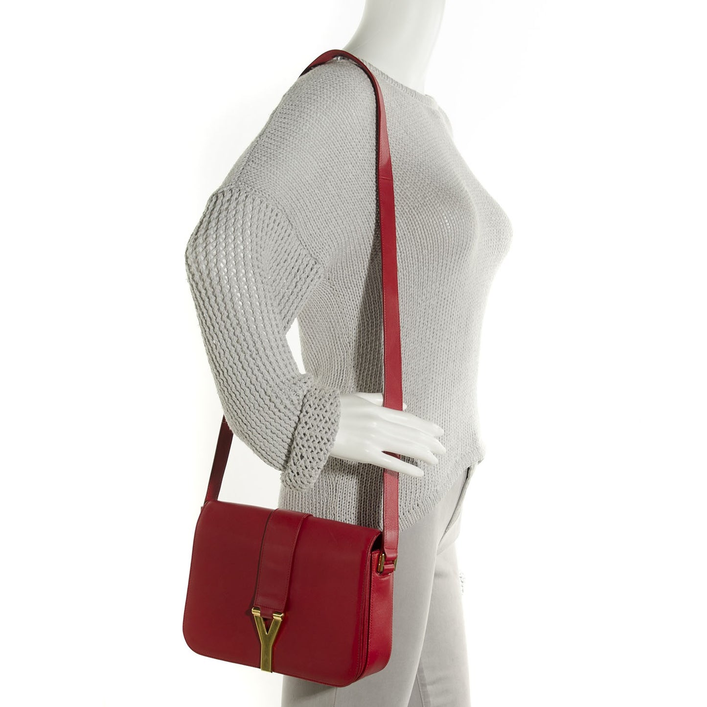 Calfskin Classic Y Satchel Red