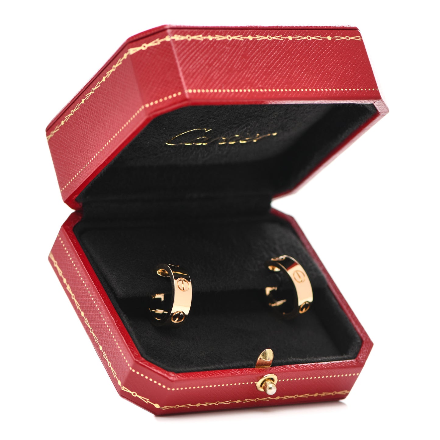 18K Yellow Gold 5.5mm LOVE French Clip Hoop Earrings