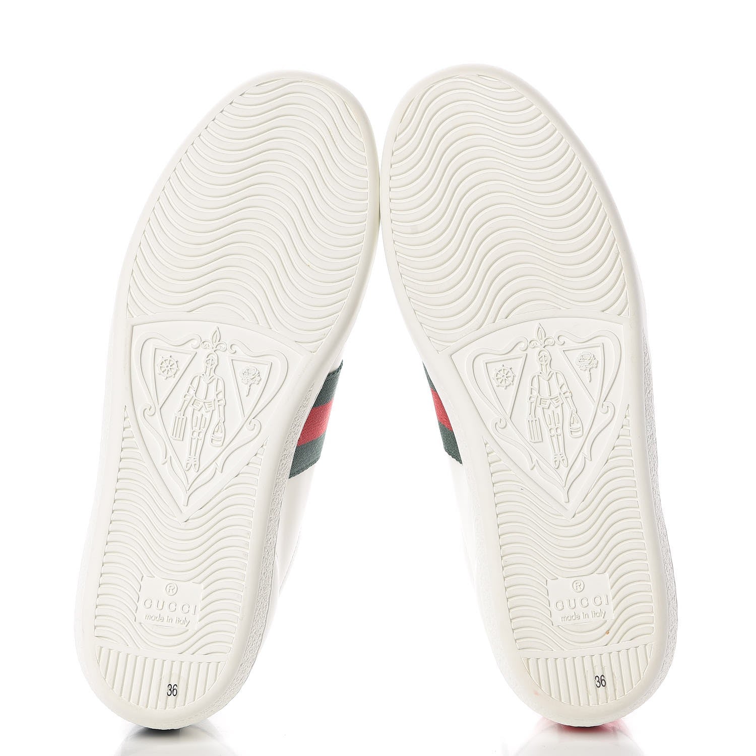 Gucci Calfskin Ayers Bee Embroidered Womens Ace Sneakers 36 White Green 5 of 11