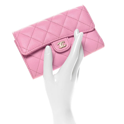 Chanel Caviar Quilted Medium Flap Wallet Lilac 2 of 11