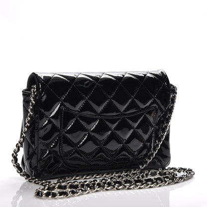 Chanel Patent Quilted Brilliant Wallet On Chain WOC Black 3 of 7