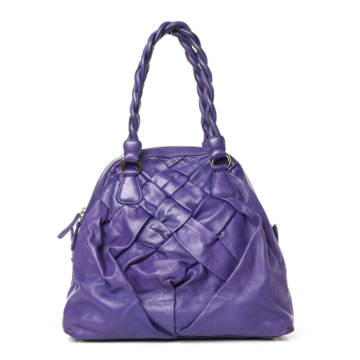 Lambskin Woven Couture Bag Purple