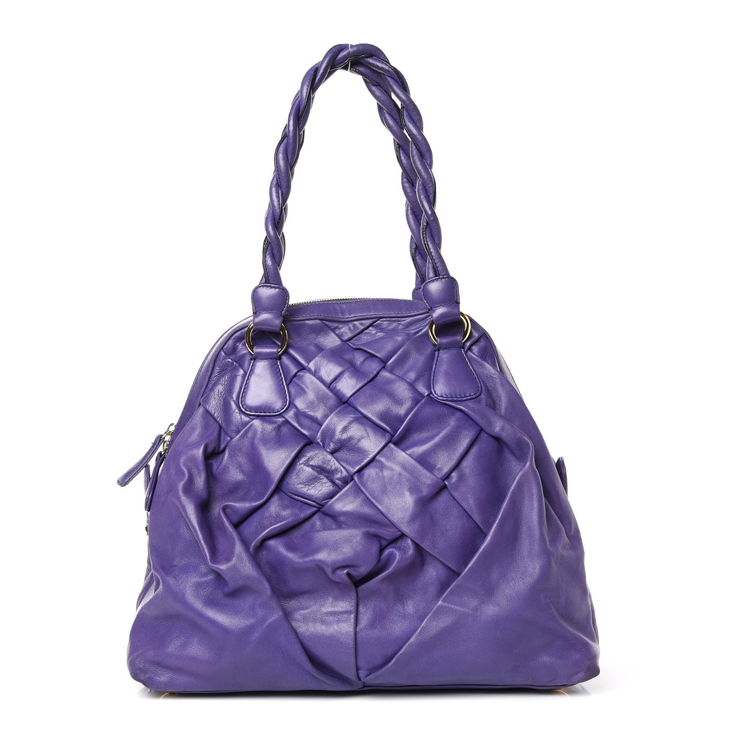 Valentino Garavani Lambskin Woven Couture Bag Purple 1 of 15