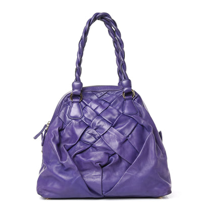Valentino Garavani Lambskin Woven Couture Bag Purple 1 of 15