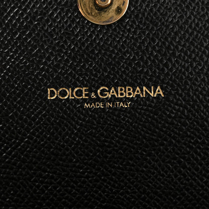 Dolce & Gabbana Dauphine Crystal Wallet On Chain Black 6 of 9