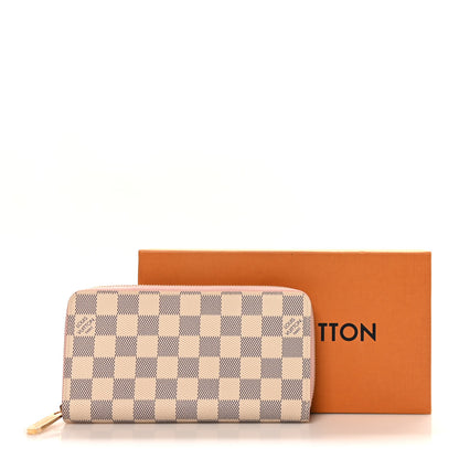 Louis Vuitton Damier Azur Zippy Wallet Rose Ballerine 8 of 8