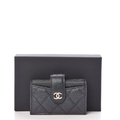 Chanel Iridescent Caviar Quilted Gusseted Card Holder Black 9 of 9