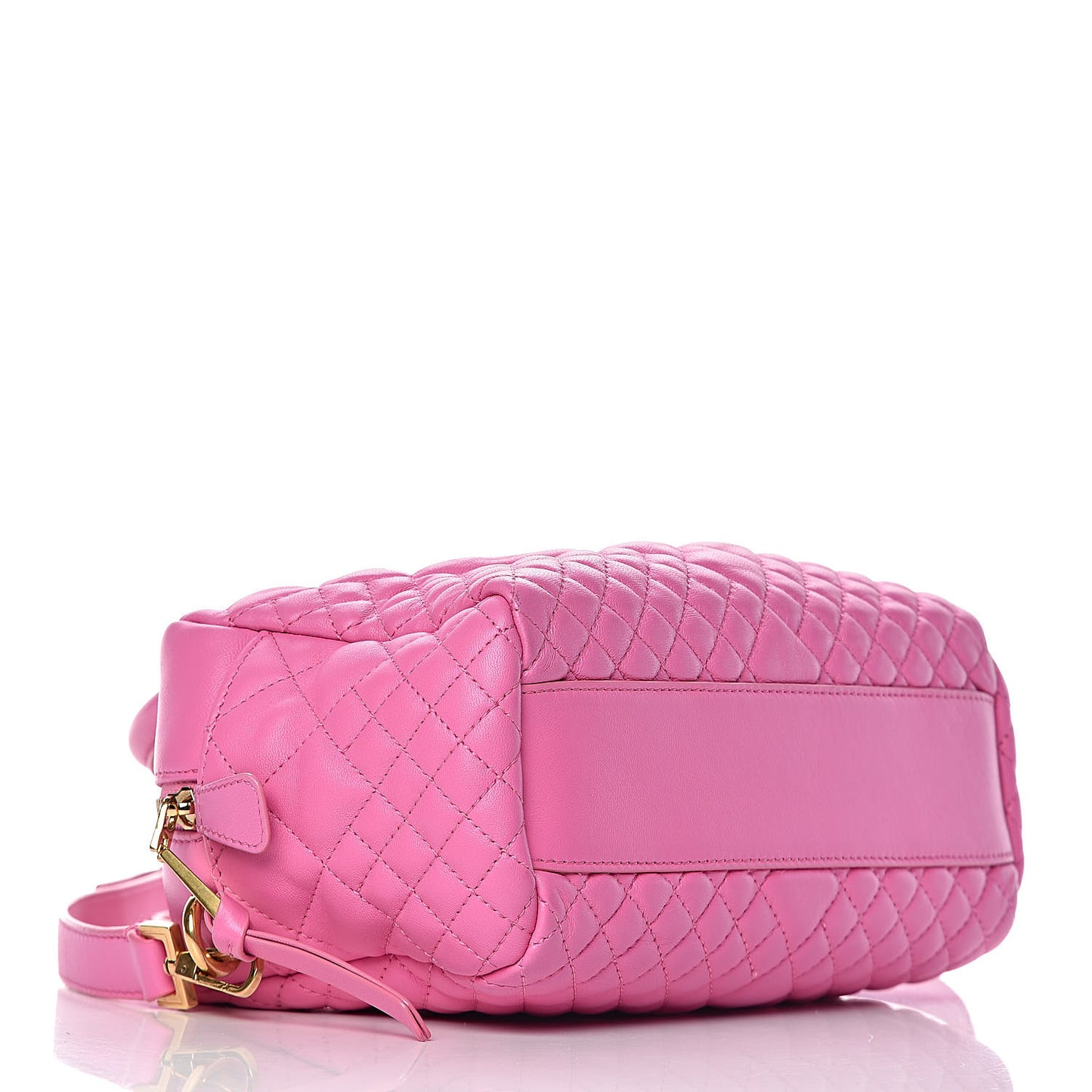 Nappa Quilted Icon Bowler Pink