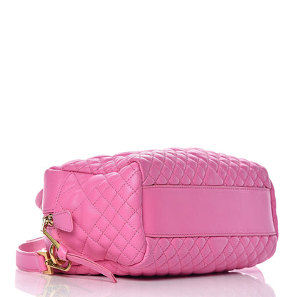 Versace Nappa Quilted Icon Bowler Pink 4 of 13