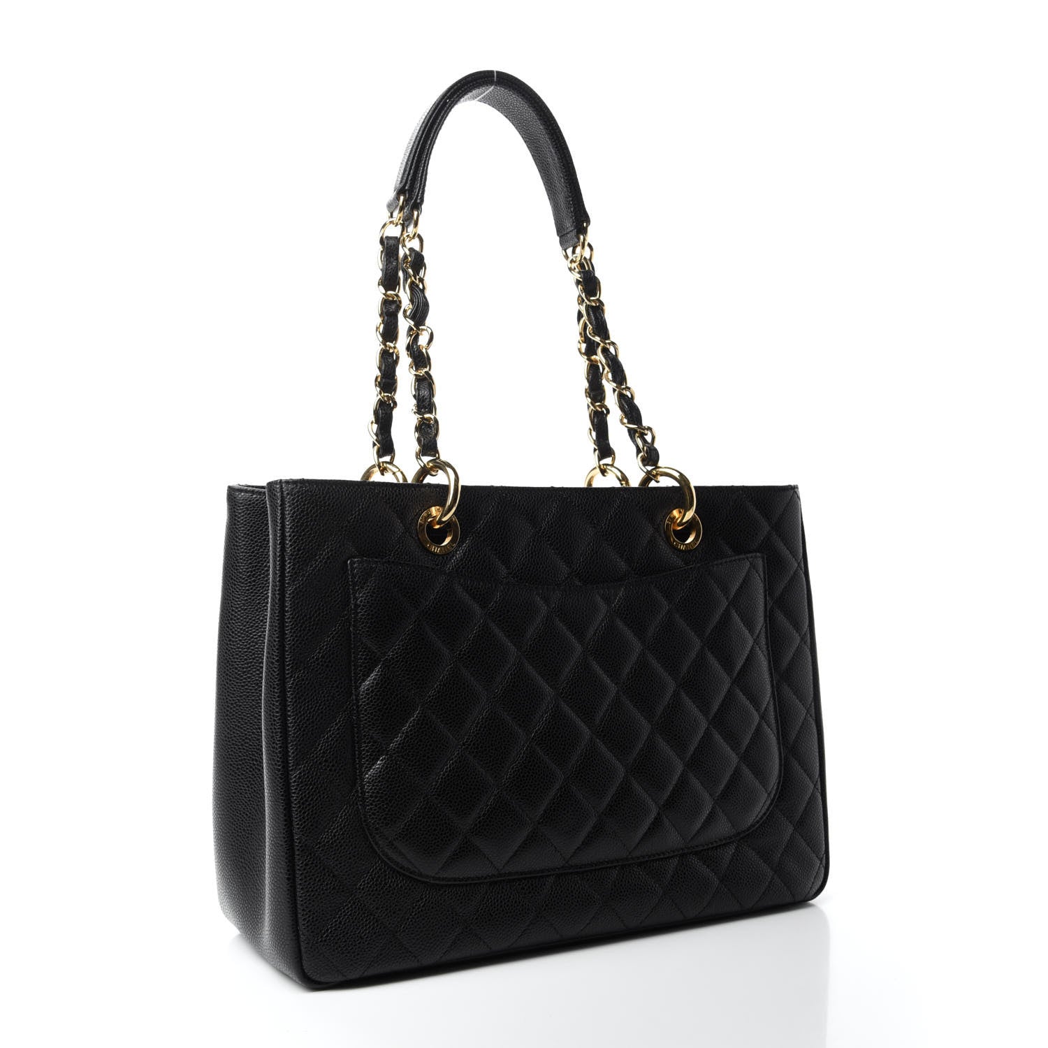 Chanel Caviar Quilted Grand Shopping Tote GST Black 3 of 11