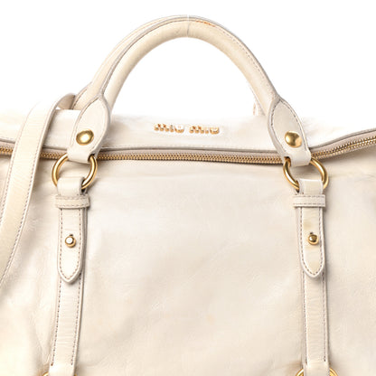 Miu Miu Vitello Lux Medium Bow Bag Talco 7 of 11