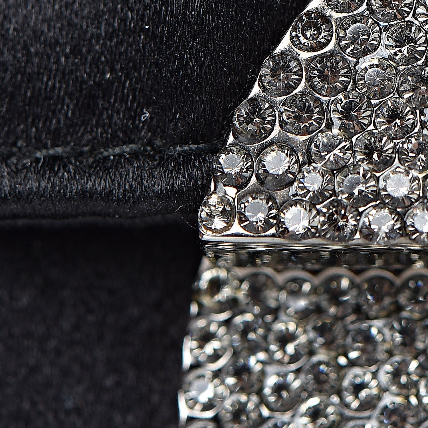 Prada Satin Crystal Clutch Black 10 of 12