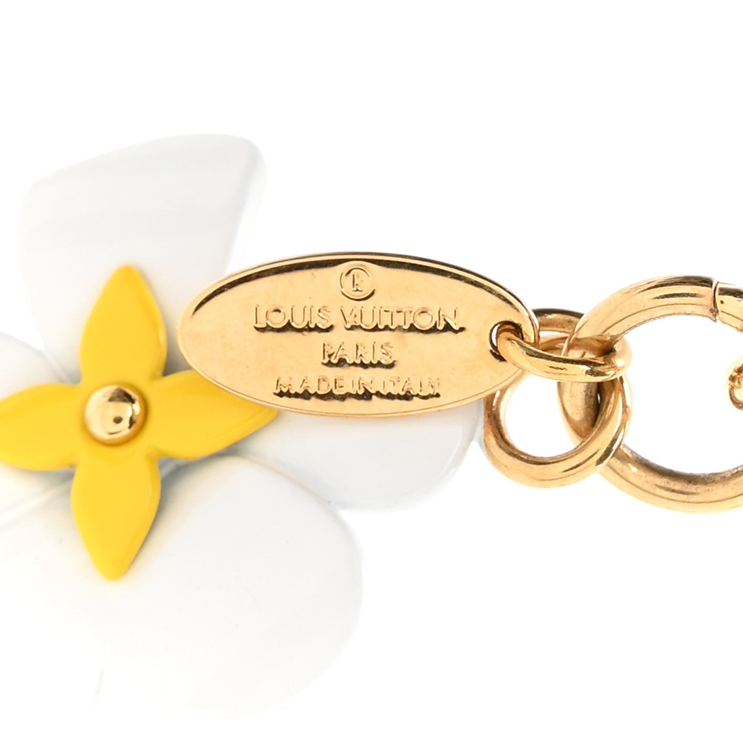 Louis Vuitton Resin Wood Vivienne Bag Charm Key Holder Pink 3 of 4