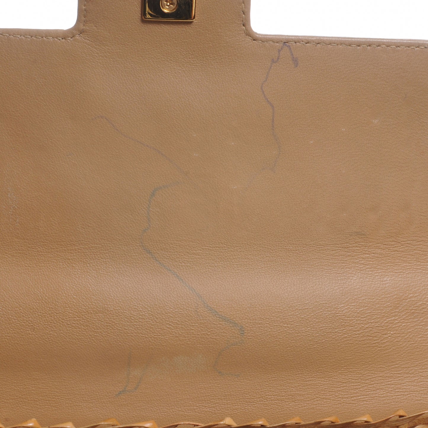 Straw Bag w Tortoise CC Lock