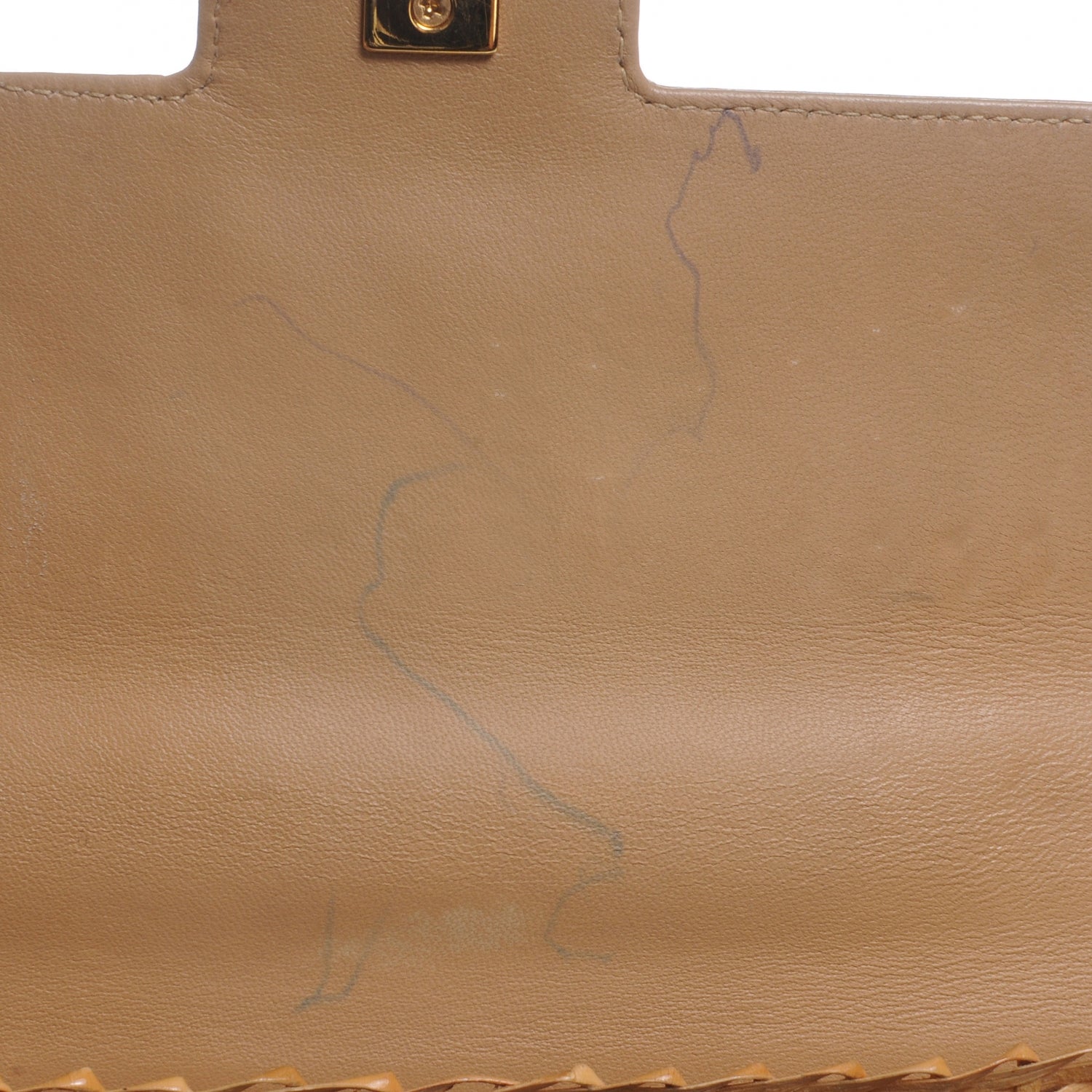 Chanel Straw Bag w Tortoise CC Lock 6 of 10