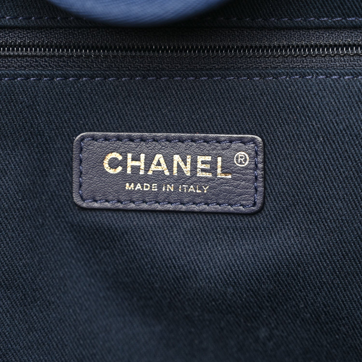 Chanel Woven Straw Raffia Medium Deauville Tote Navy 6 of 12