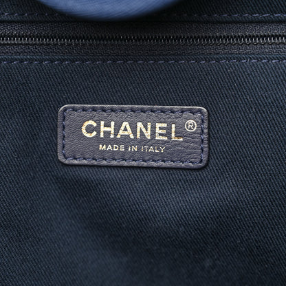 Chanel Woven Straw Raffia Medium Deauville Tote Navy 6 of 12
