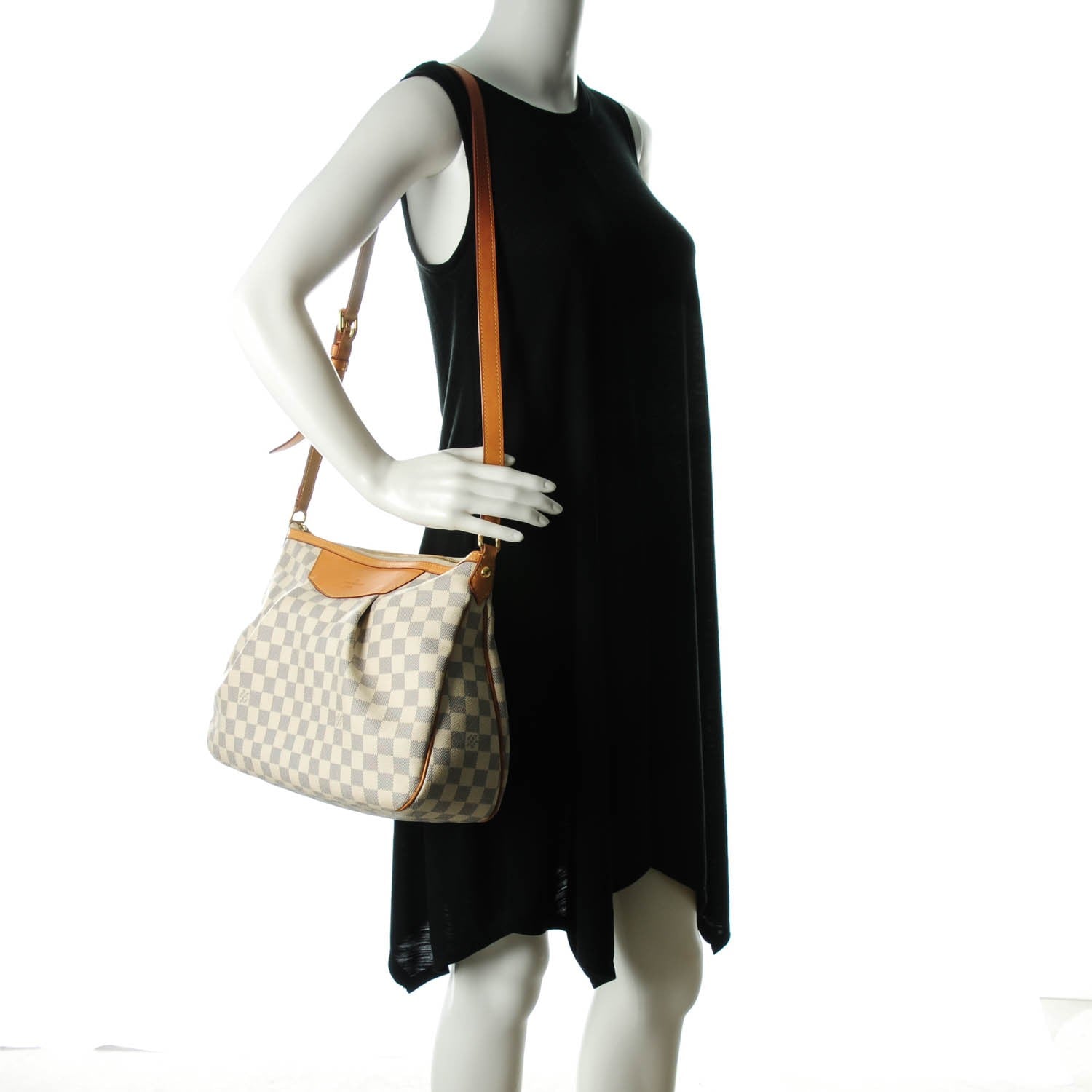 Louis Vuitton Damier Azur Siracusa MM 2 of 7
