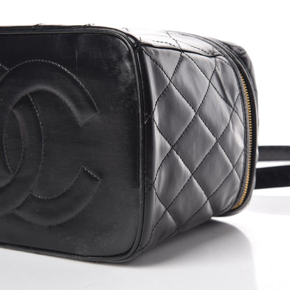 Chanel Lambskin Quilted Vanity Cosmetic Case Black 11 of 13