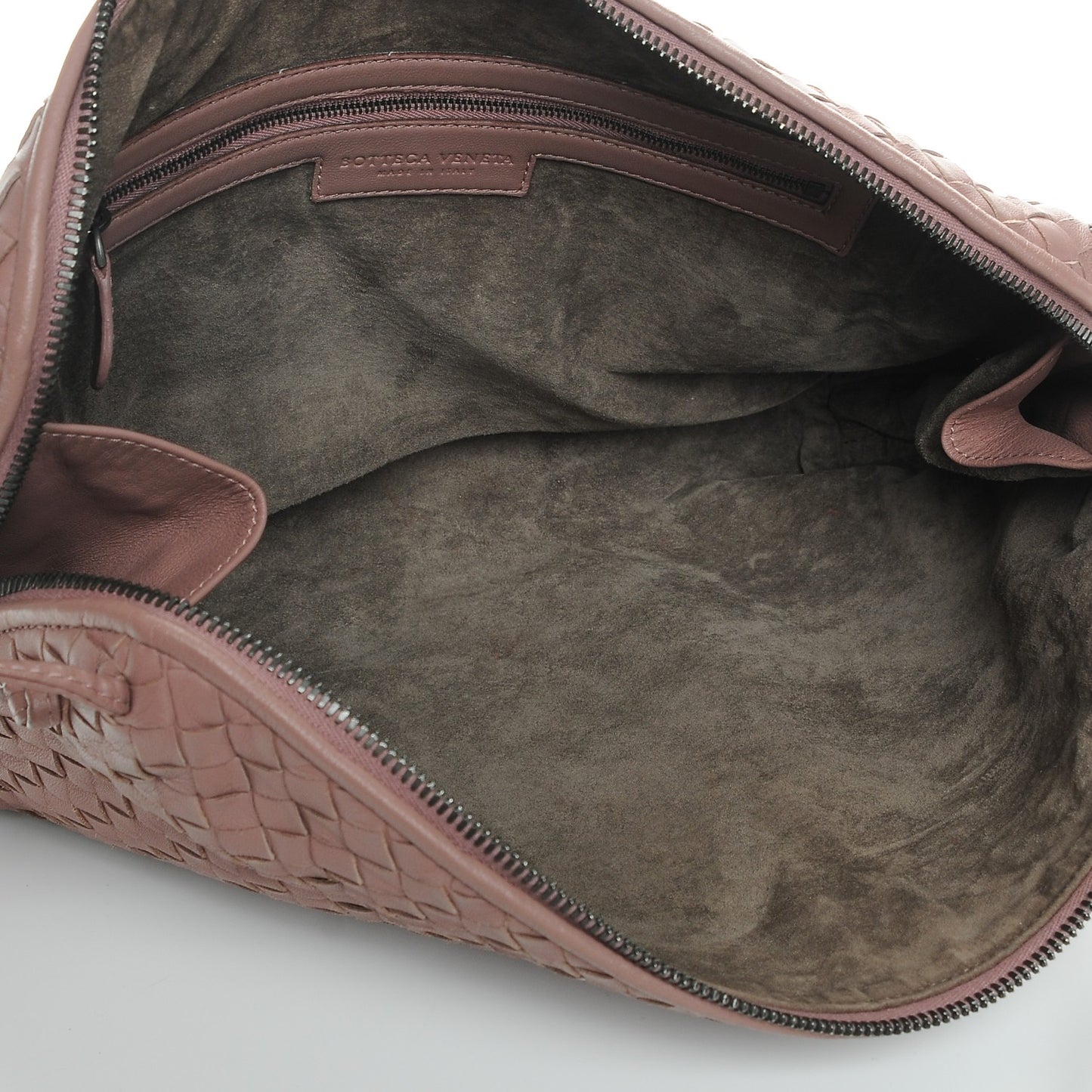 Nappa Intrecciato Pillow Crossbody Messenger Dusty Rose