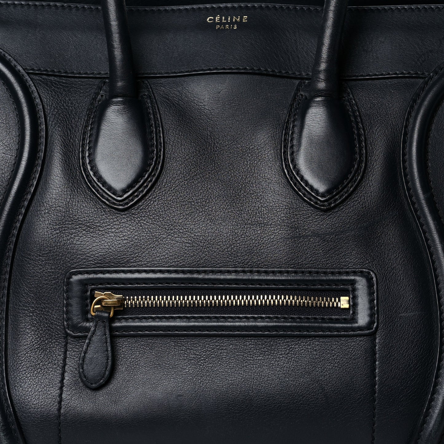 Smooth Calfskin Small Luggage Navy Blue