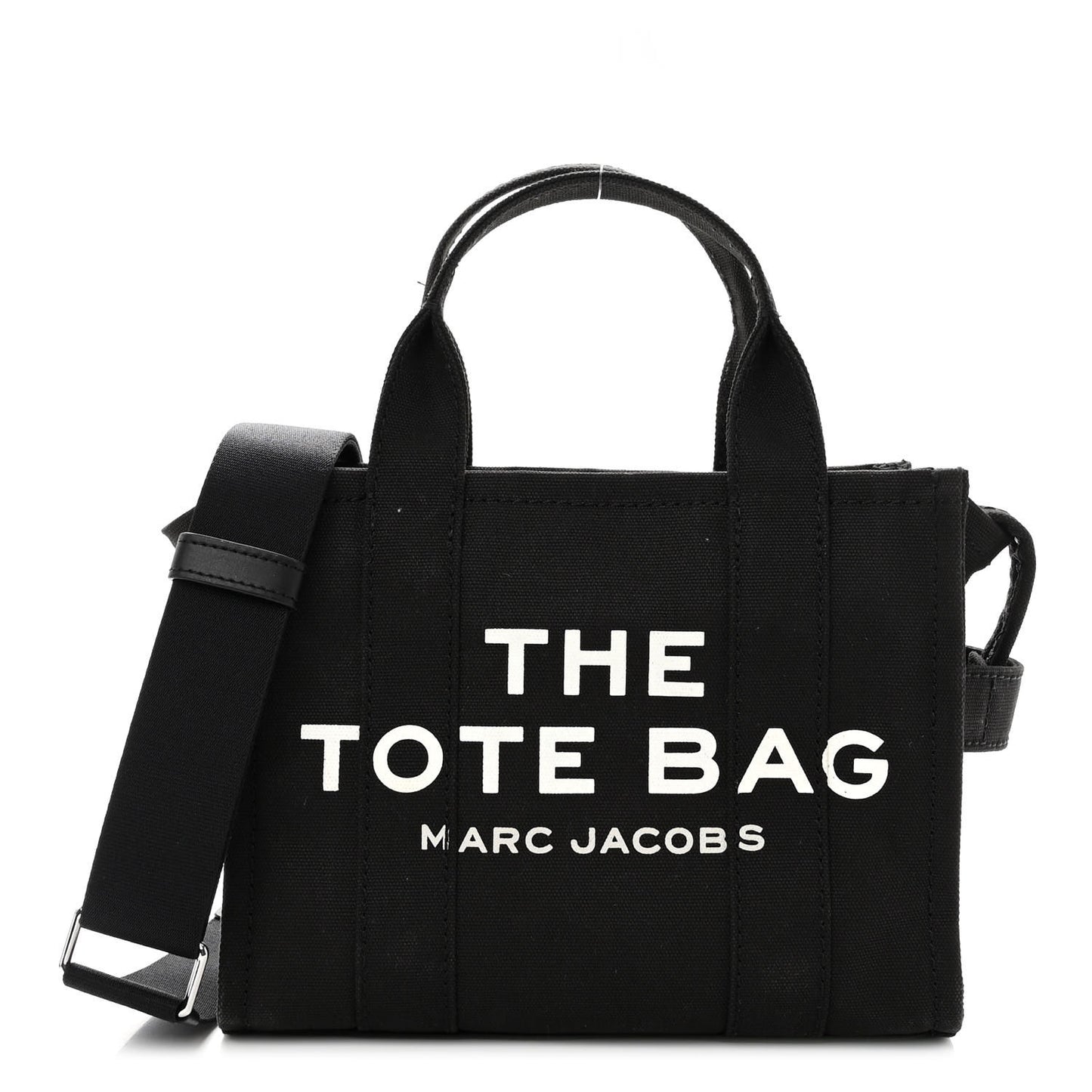 Cotton Canvas Mini The Traveler Tote Bag Black