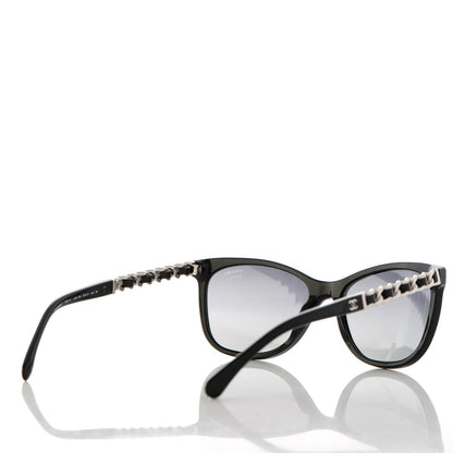 Chanel Cat Eye Chain Polarized Sunglasses 5260-Q Black 4 of 10