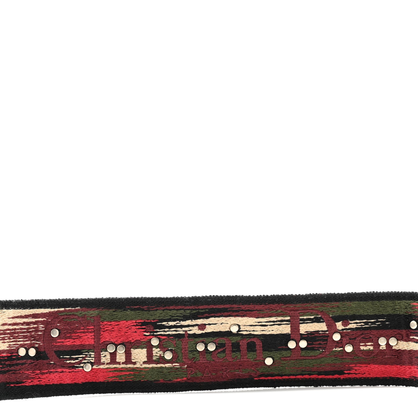 Canvas Embroidered Studded Bohemian Shoulder Strap Red