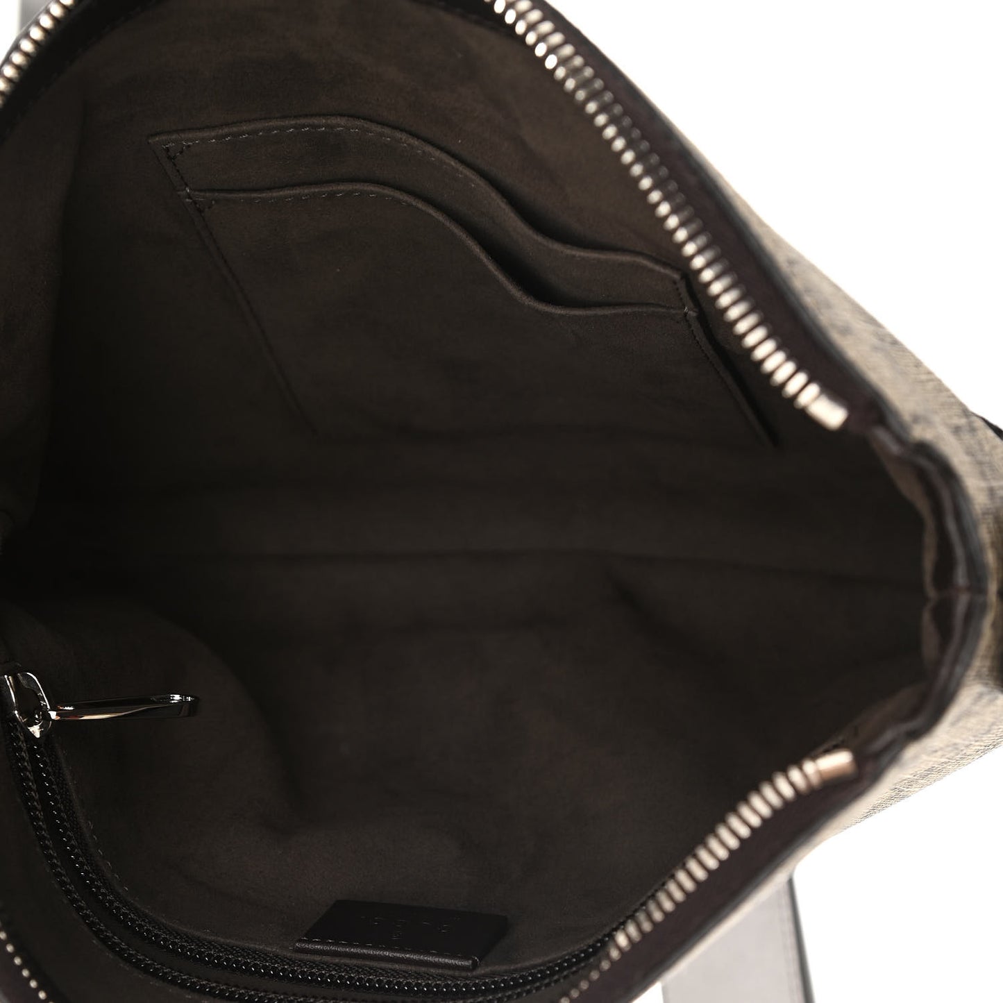 GG Supreme Monogram Selleria Calfskin Small Flat Messenger Bag Beige Ebony Cocoa Marrone Scuro