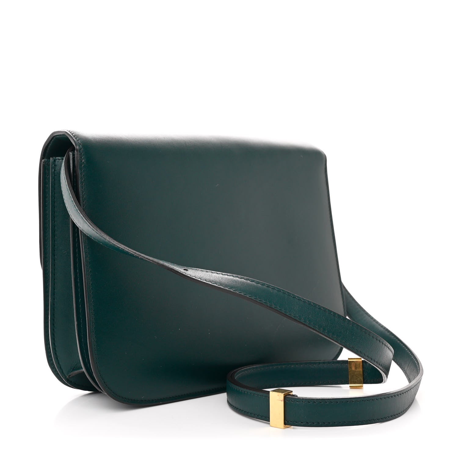Celine Box Calfskin Medium Classic Box Flap Bag Forest Green 3 of 11