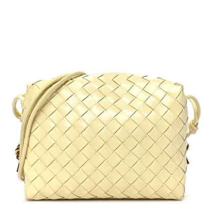 Bottega Veneta Polished Nappa Intrecciato Knot Small Loop Camera Bag Zest Washed 1 of 10