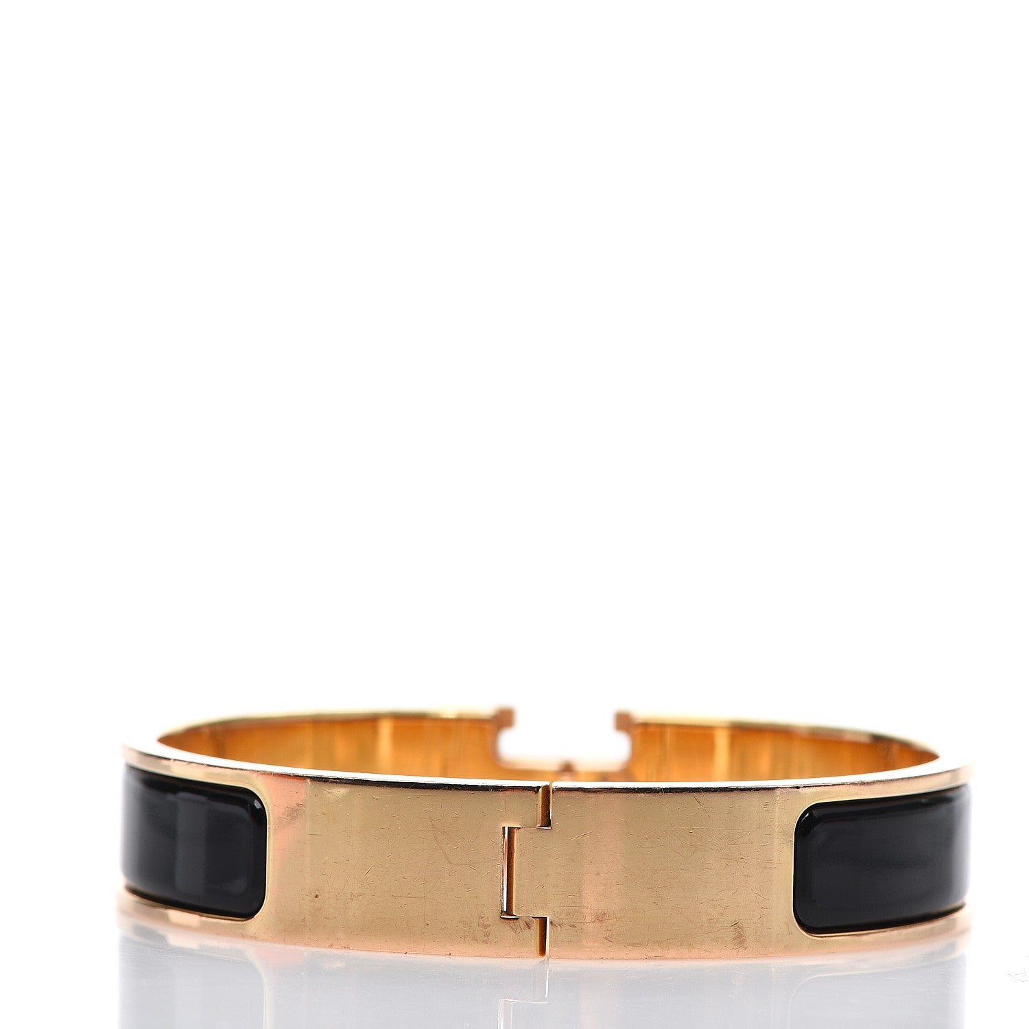 Hermes Enamel Narrow Clic Clac H Bracelet PM Black 2 of 3