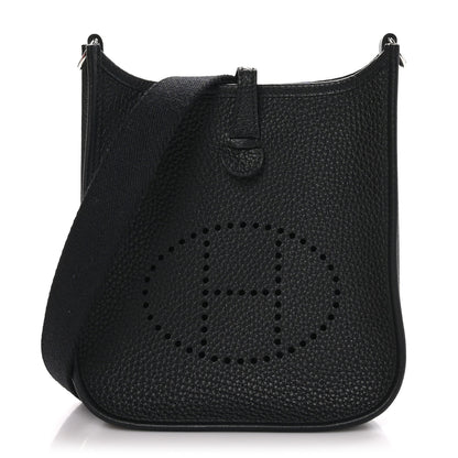 Hermes Taurillon Clemence Evelyne TPM Black 1 of 11
